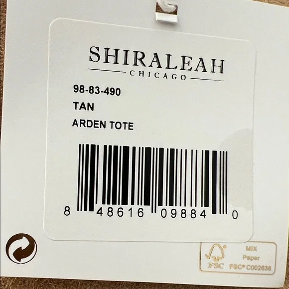 DESIGNER Shiraleah Two-Tone Tan and Cream Women's Bag - Picture 5 of 5